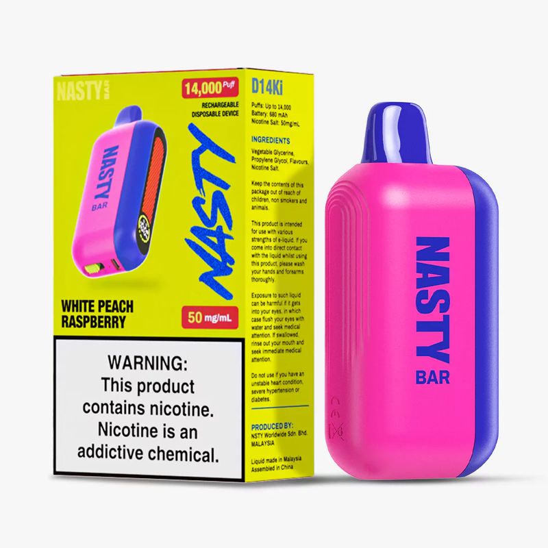 Nasty Bar D14KI - White Peach Raspberry