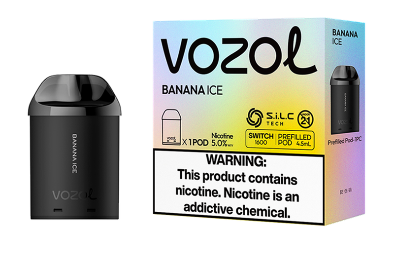 Vozol Switch 1600 – Banana Ice Pod