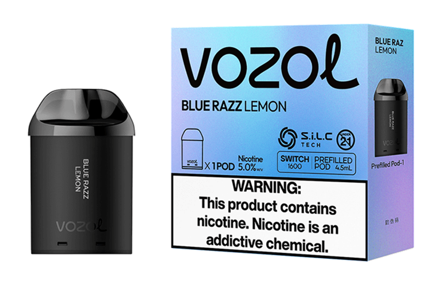 Vozol Switch 1600 – Blue Razz Lemon Pod