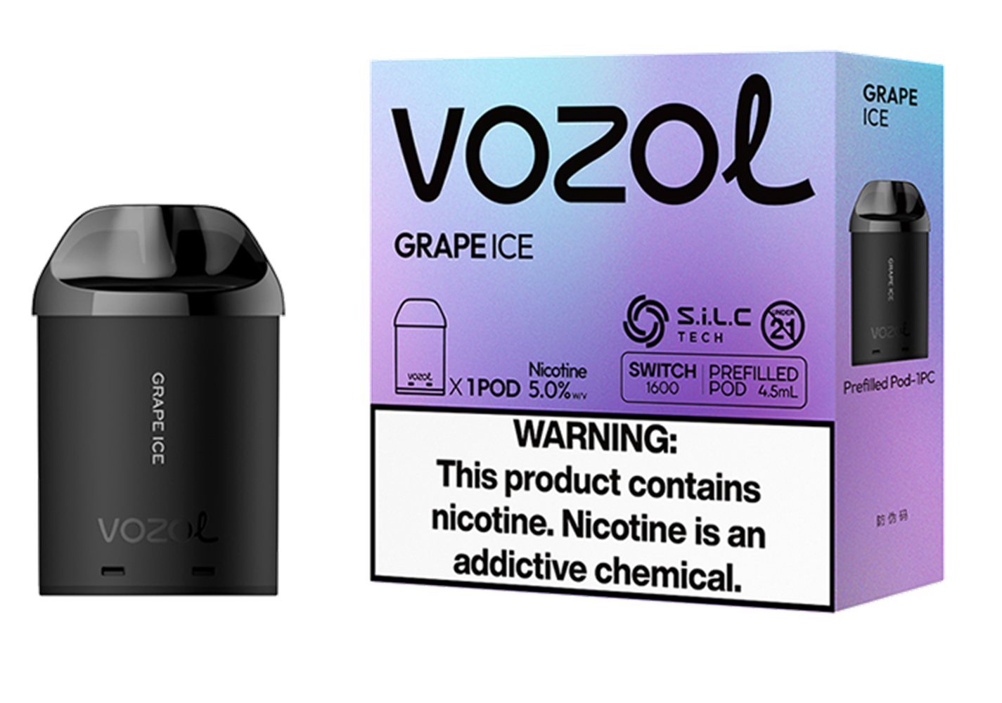 Vozol Switch 1600 – Grape Ice Pod