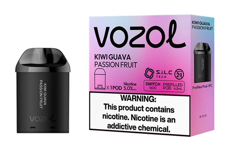 Vozol Switch 1600 – Kiwi Guava Passion Fruit Pod