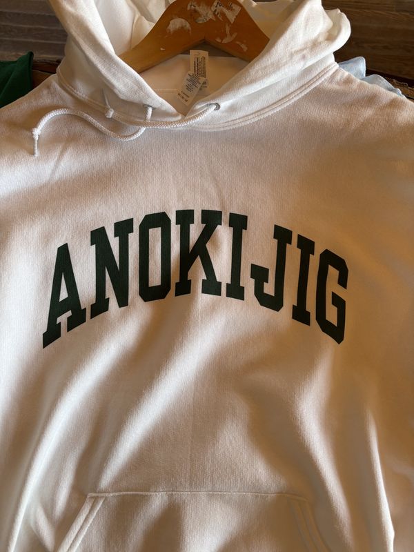 White Anokijig Classic Hoodie