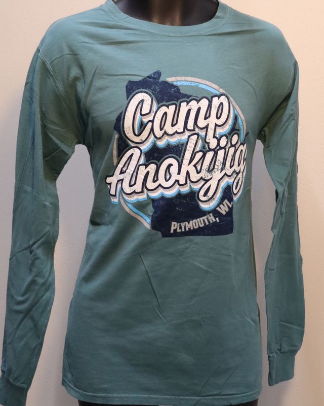 Blue Wisconsin Long Sleeve Tee