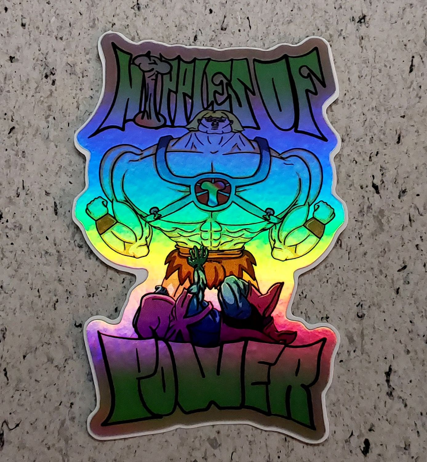 3&quot; Holographic Nipples Of Power Sticker