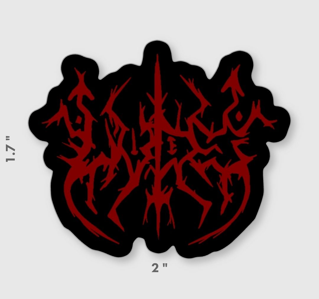 2&quot; Black metal Lude sticker