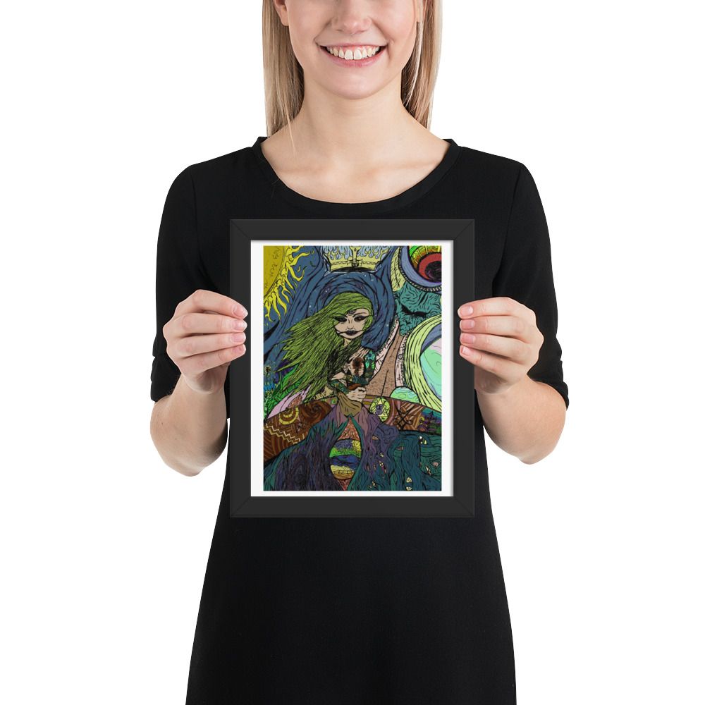 8" x 10" Shuduga Colored Framed poster