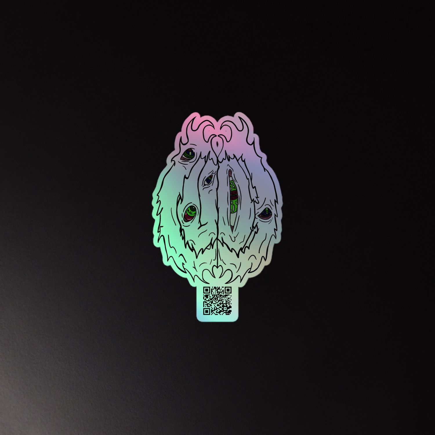 Lude QR Holographic stickers