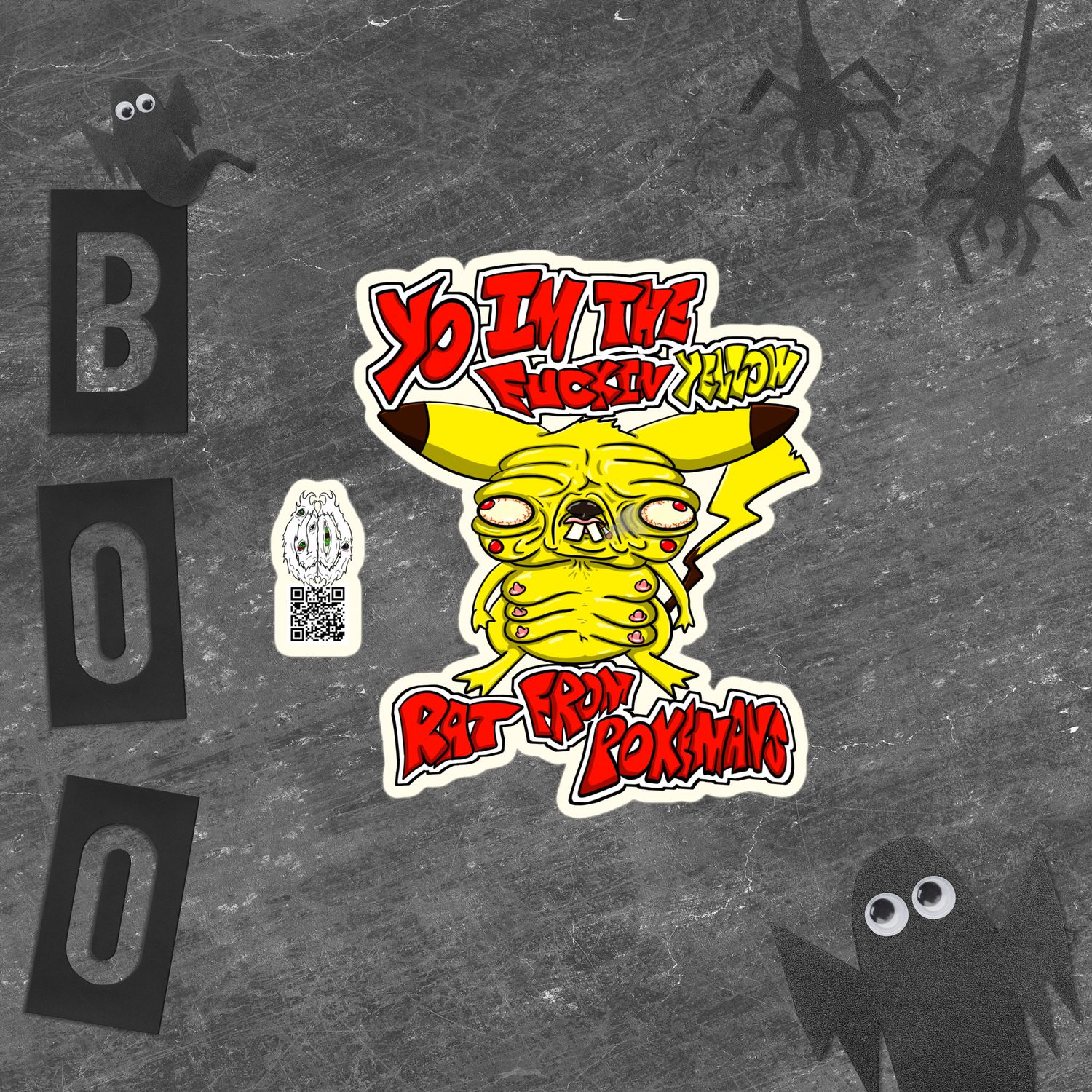 The Yellow Rat from Pokemanz stickers