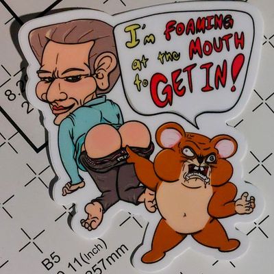 3" Foaming at the mouth Gere Sticker