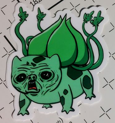 3" Bulbasar Bird Vine Sticker