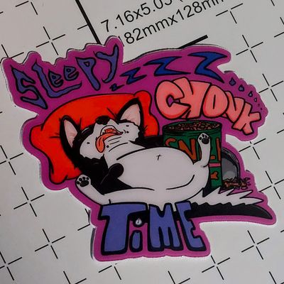 3" Sleepy Chonk Time Sticker
