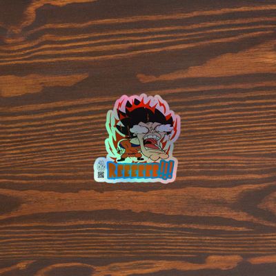 Reeee! Power up Holographic stickers