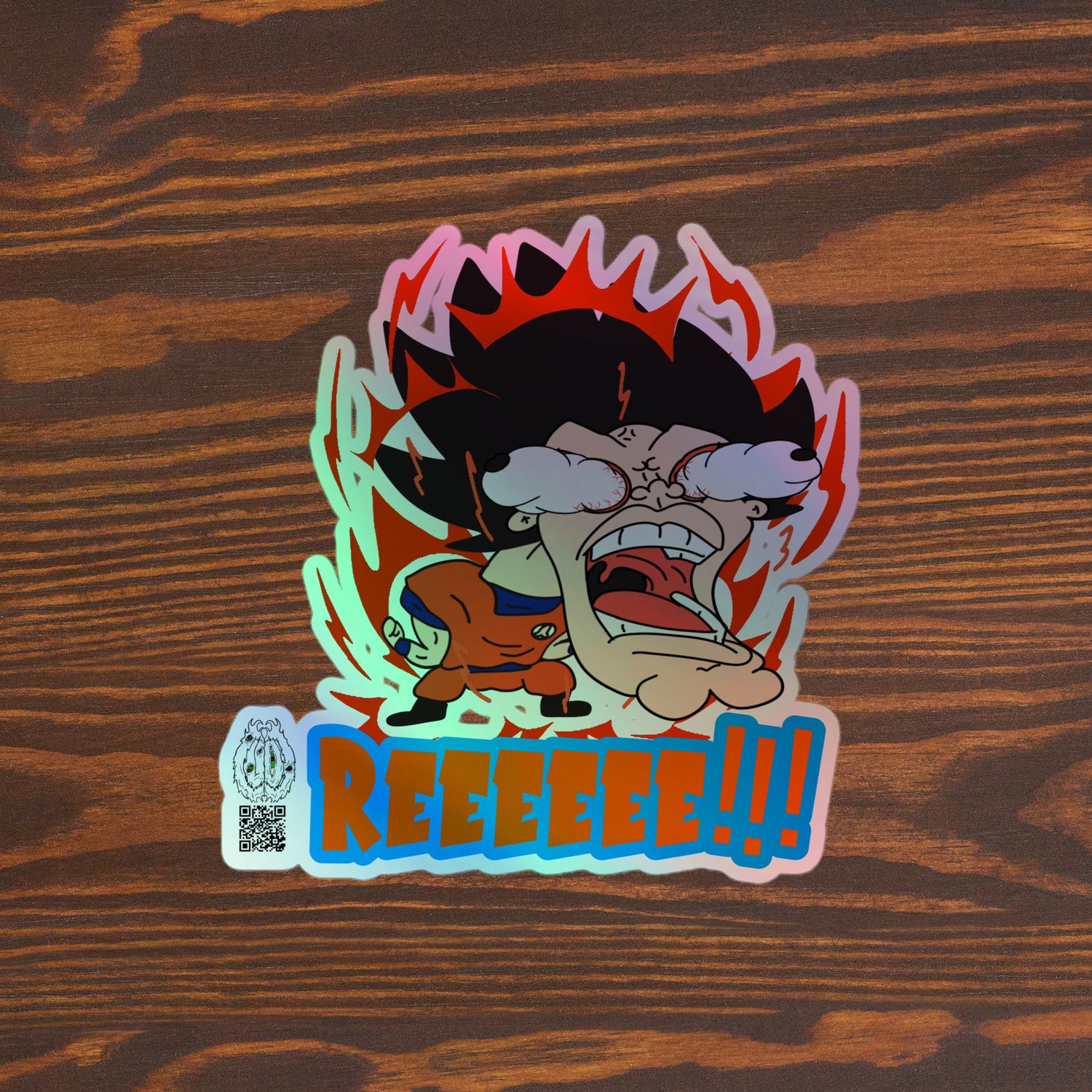 Reeee! Power up Holographic stickers