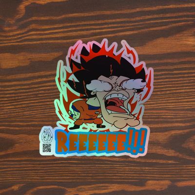 Reeee! Power up Holographic stickers