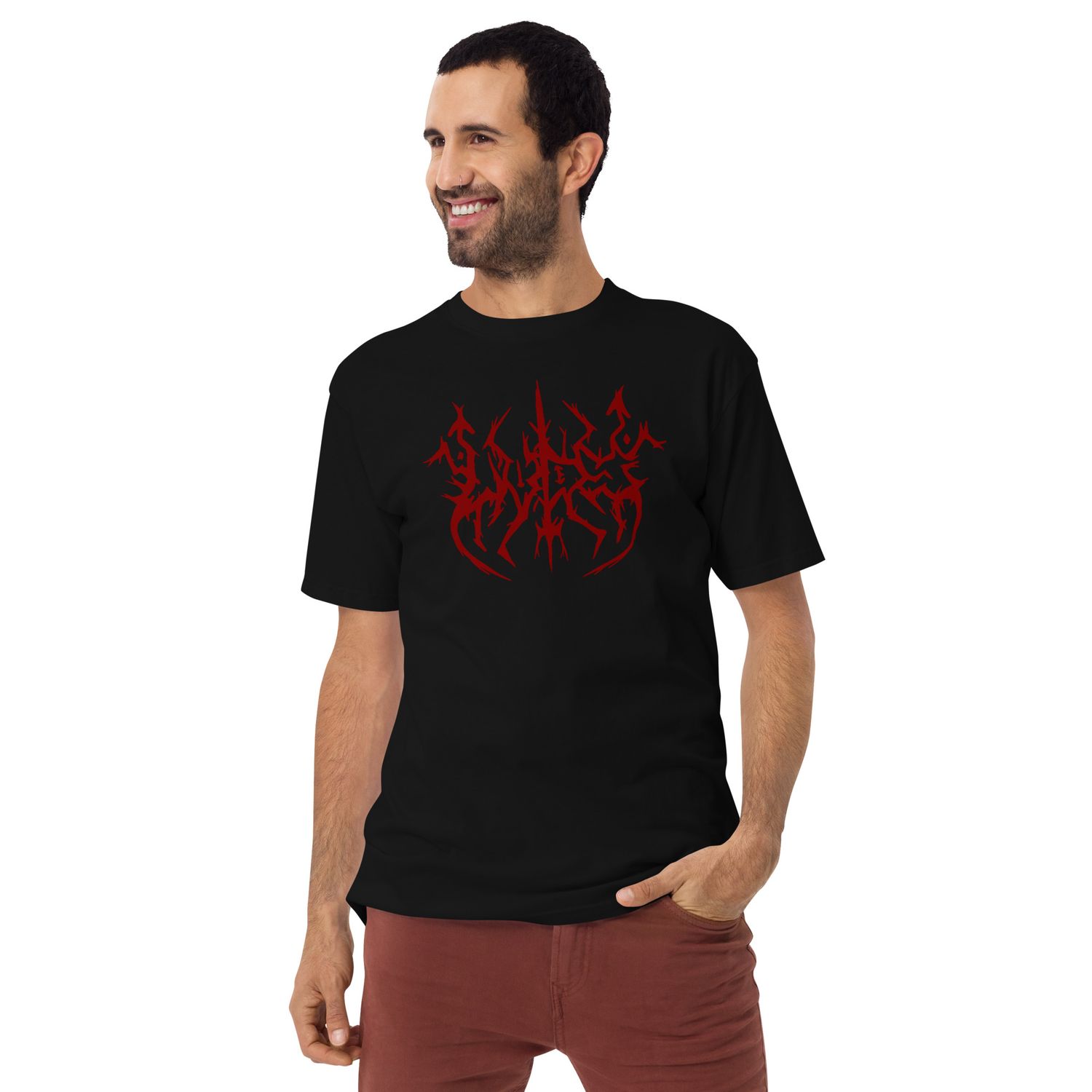 Black Metal Lude Logo Men’s premium heavyweight tee