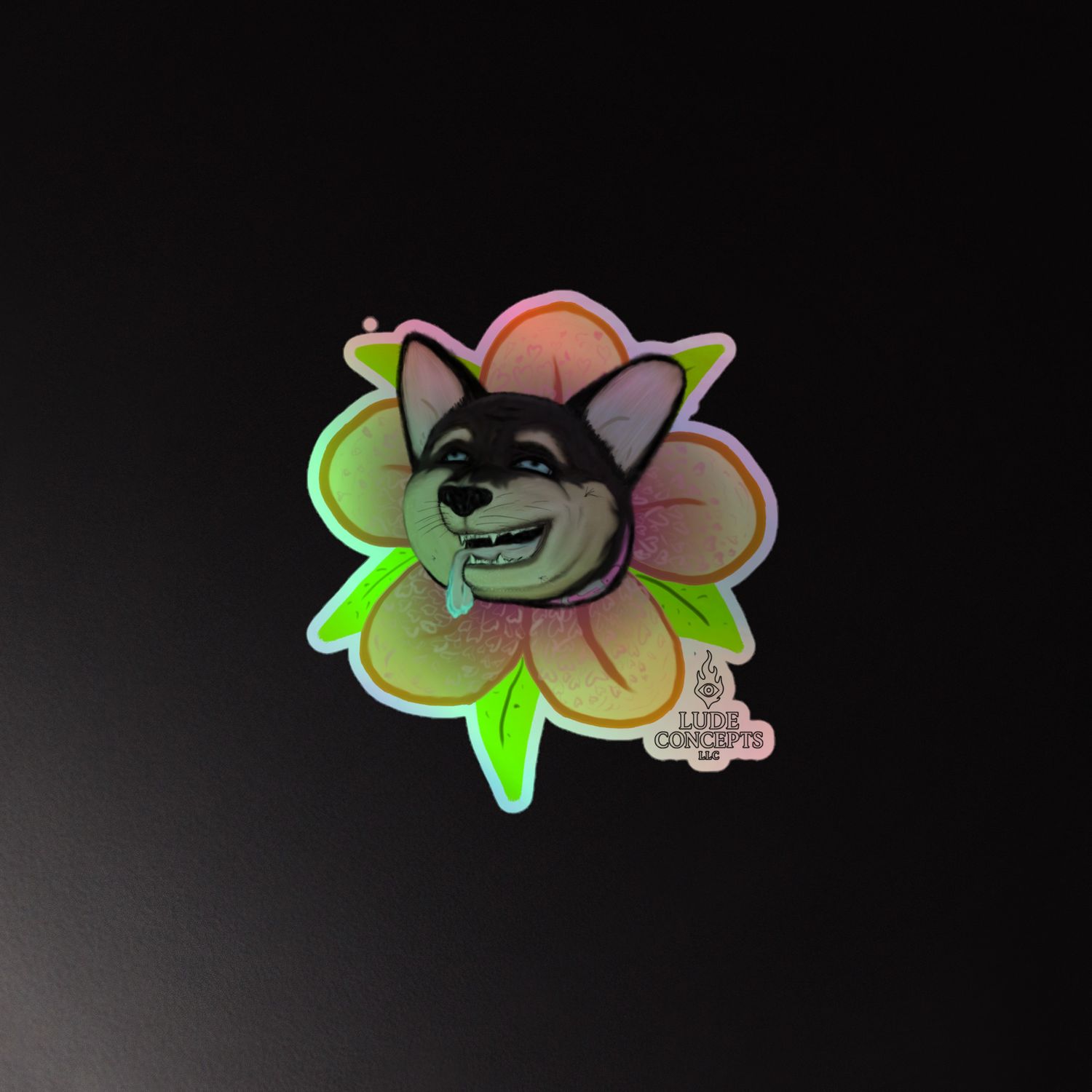 Floral Muffin Holographic stickers