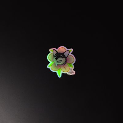 Floral Muffin Holographic stickers
