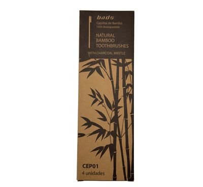 NATURAL BAMBOO BRUSH 4 UNITS