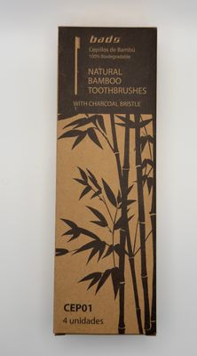 CEPILLO NATURAL BAMBÚ 4 UDS