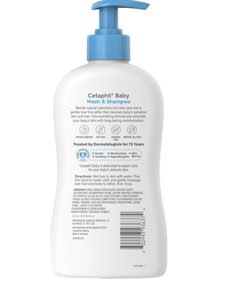 CETAPHIL - BABY WASH &amp; SHAMPOO CALÉNDULA 399ML
