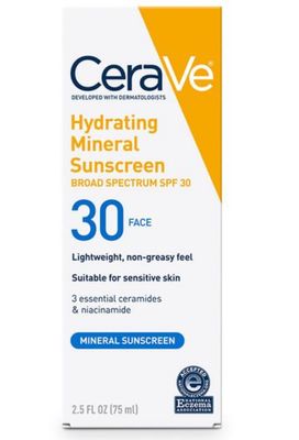 CERAVE - HYDRATING MINERAL SUNSCREEN SPF 30 FACE LOTION 75ML