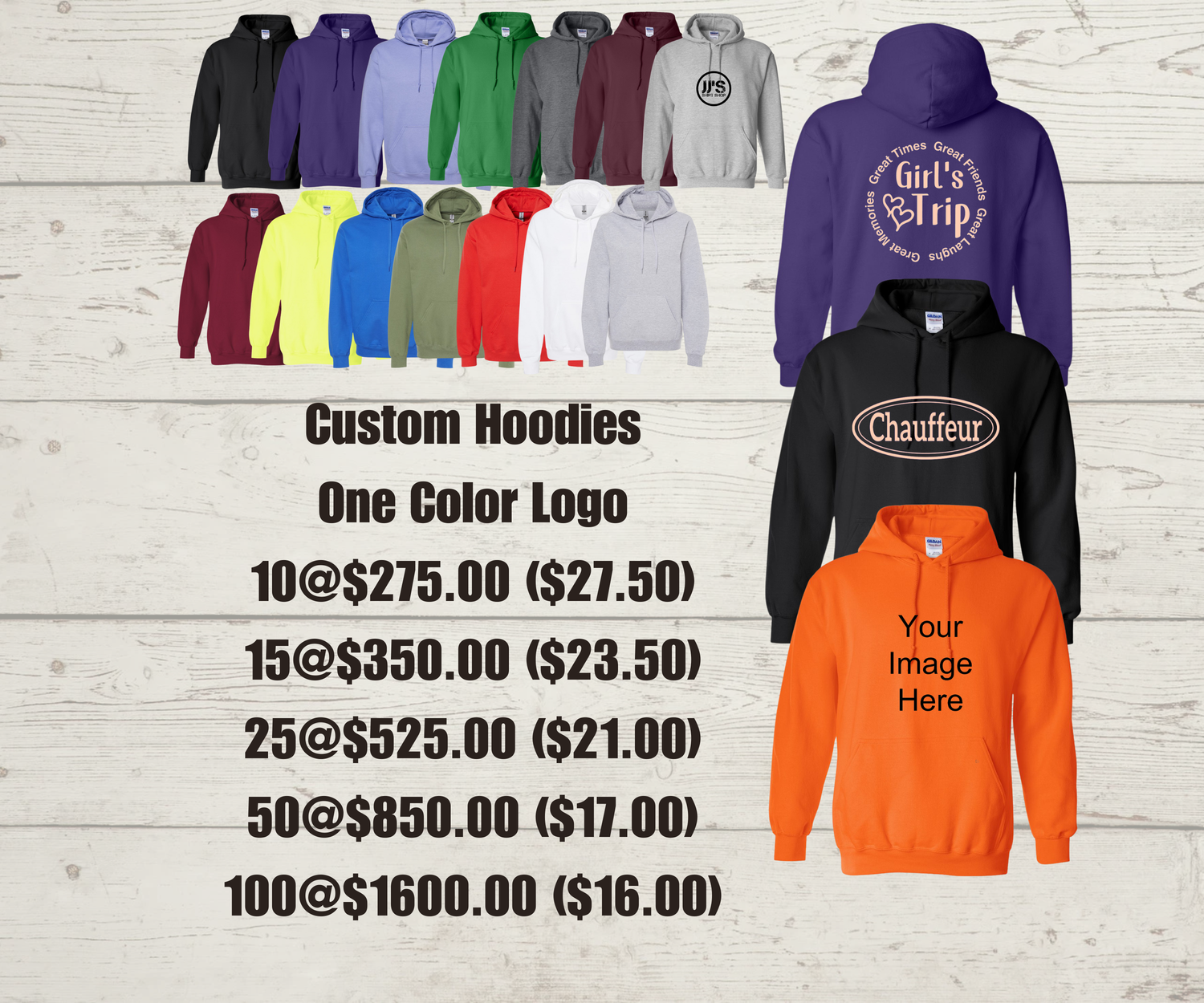 (B) Heavy Blend Hooded Sweatshirt