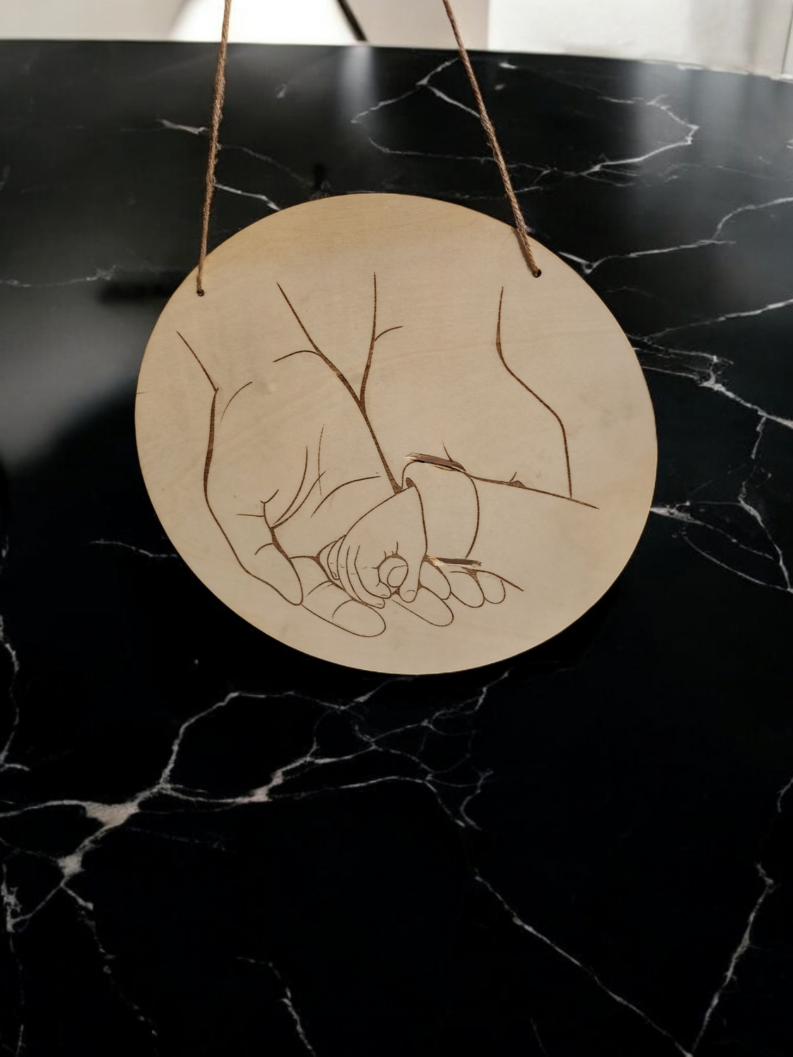 Laser engraved hospital bracelet keepsake