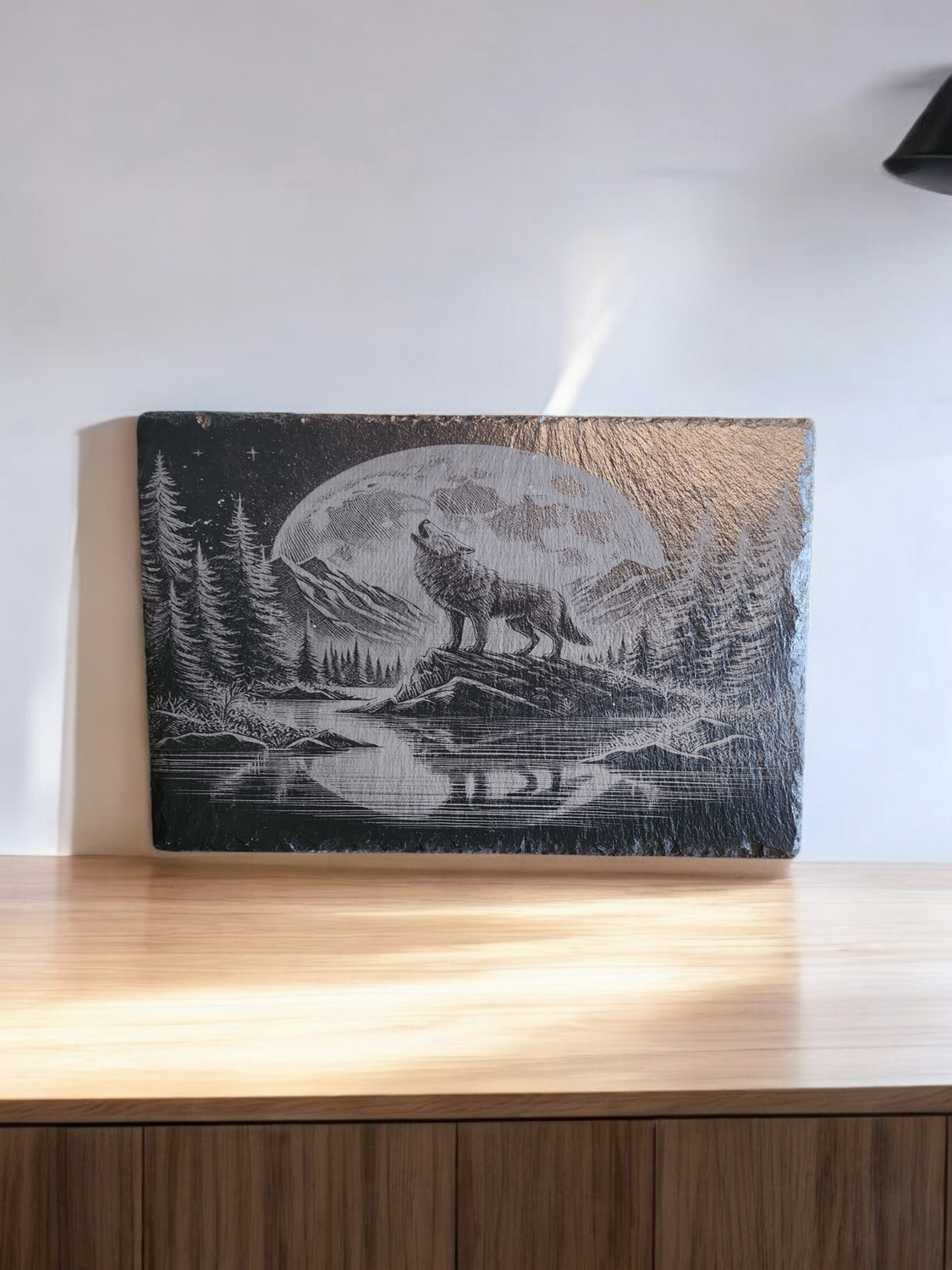Laser engraved slate