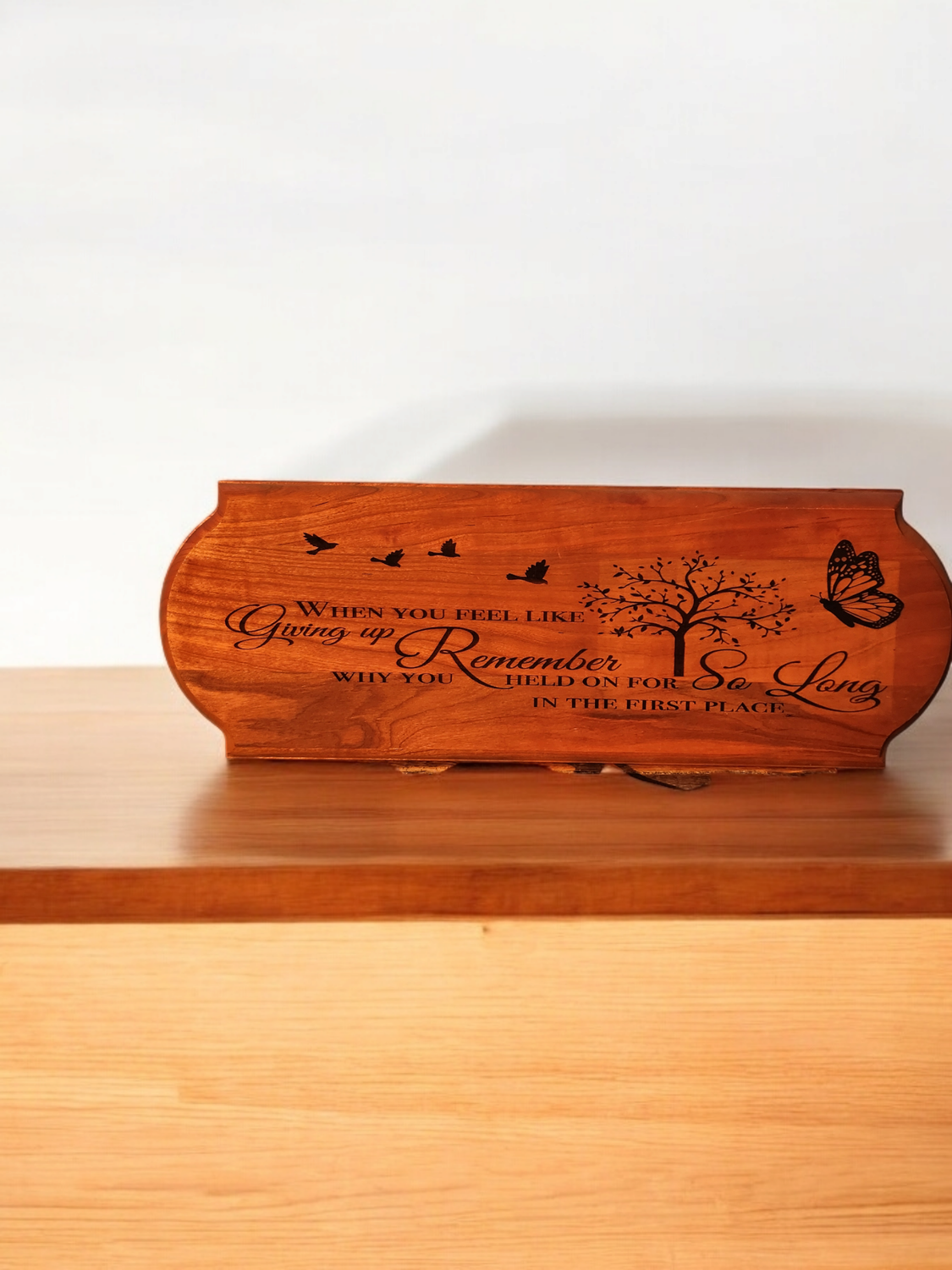 Laser engraved sign