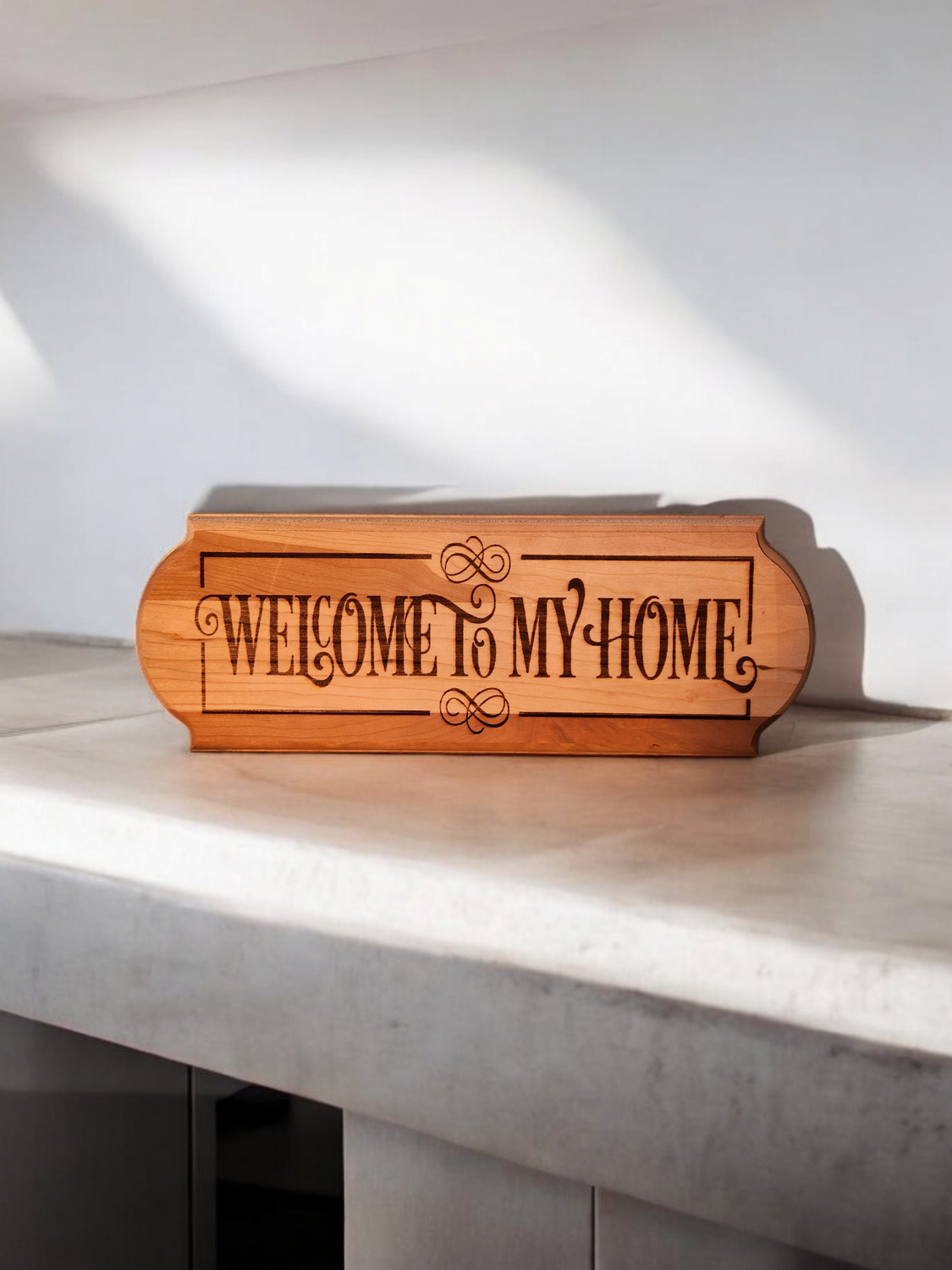 Laser engraved sign