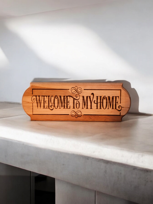 Laser engraved sign