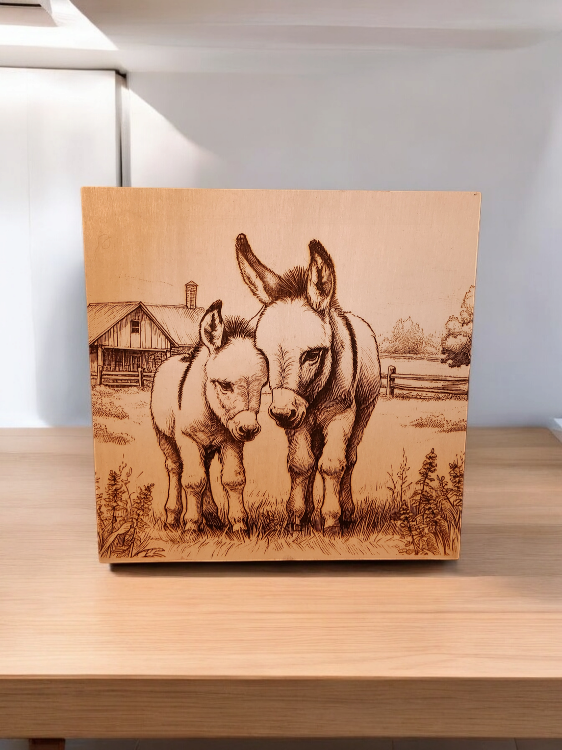 Laser engraved wall decor