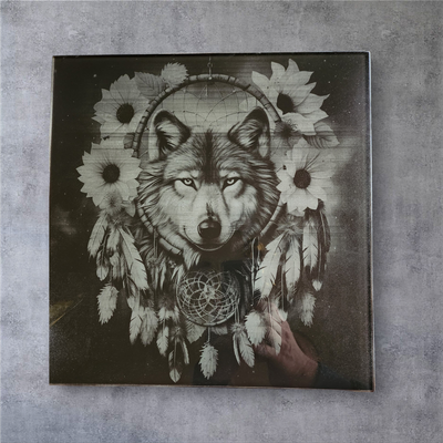 Dreamcatcher with wolf