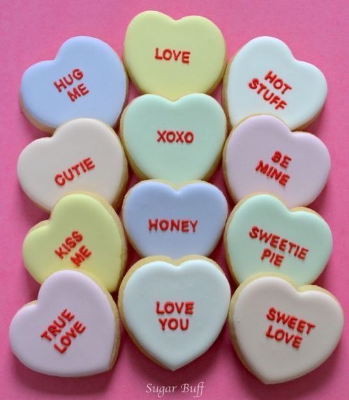 12 Conversation Heart Sugar Cookies