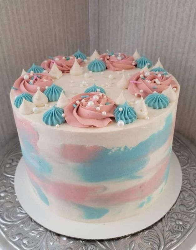 Colorful Gender Reveal Cake