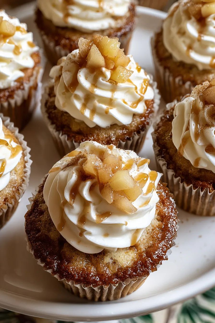 6 Caramel Apple Cupcakes