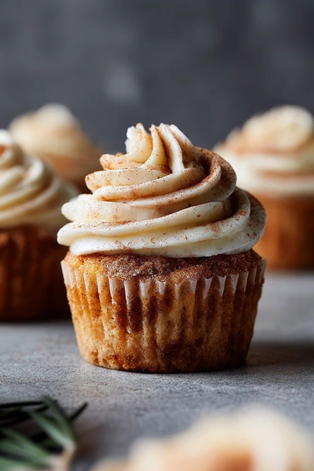 6 Cinnamon Roll Cupcakes
