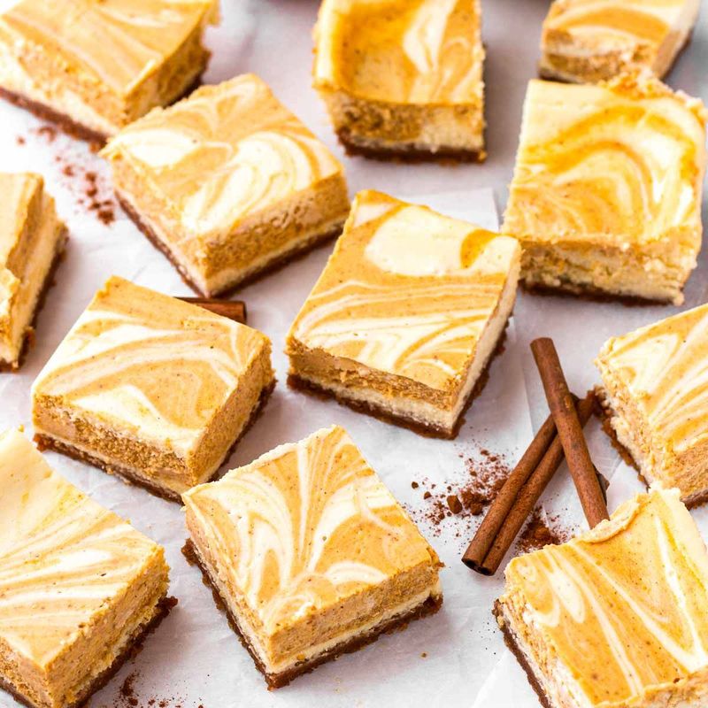 9 Pumpkin Cheesecake Bars