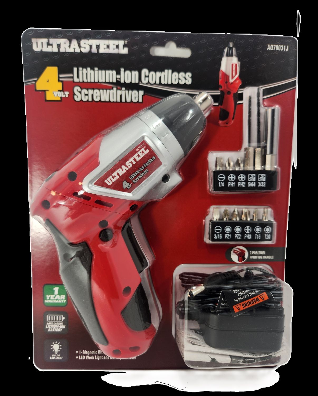 UltraSteel 4 volt Lithium Ion Cordless Screwdriver