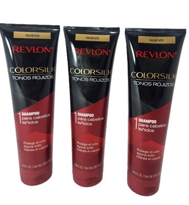 Revlon Colorsilk Tonos Rojisos Care Moisturizing Shampoo Lot Of 3 Pk