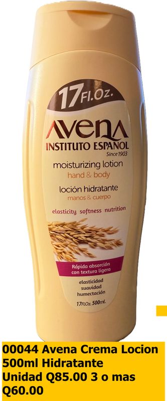 AVENA CREMA LOCION HIDRATANTE 17OZ