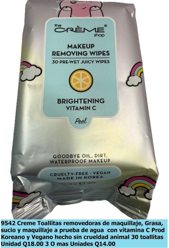 CREME MAKEUP REMOVER 30 TOALLITA LIMPIADORA
