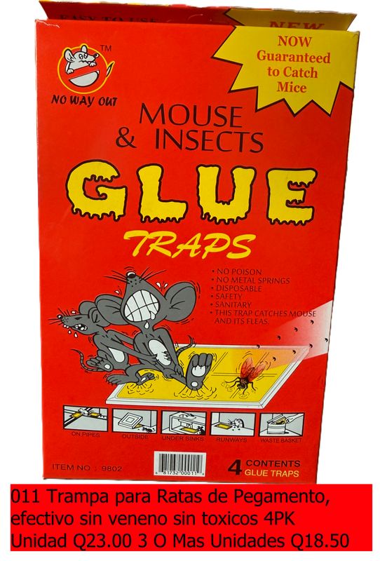 GLUE MOUSE&amp;INSECTS TRAPS 4PK PEQUEño