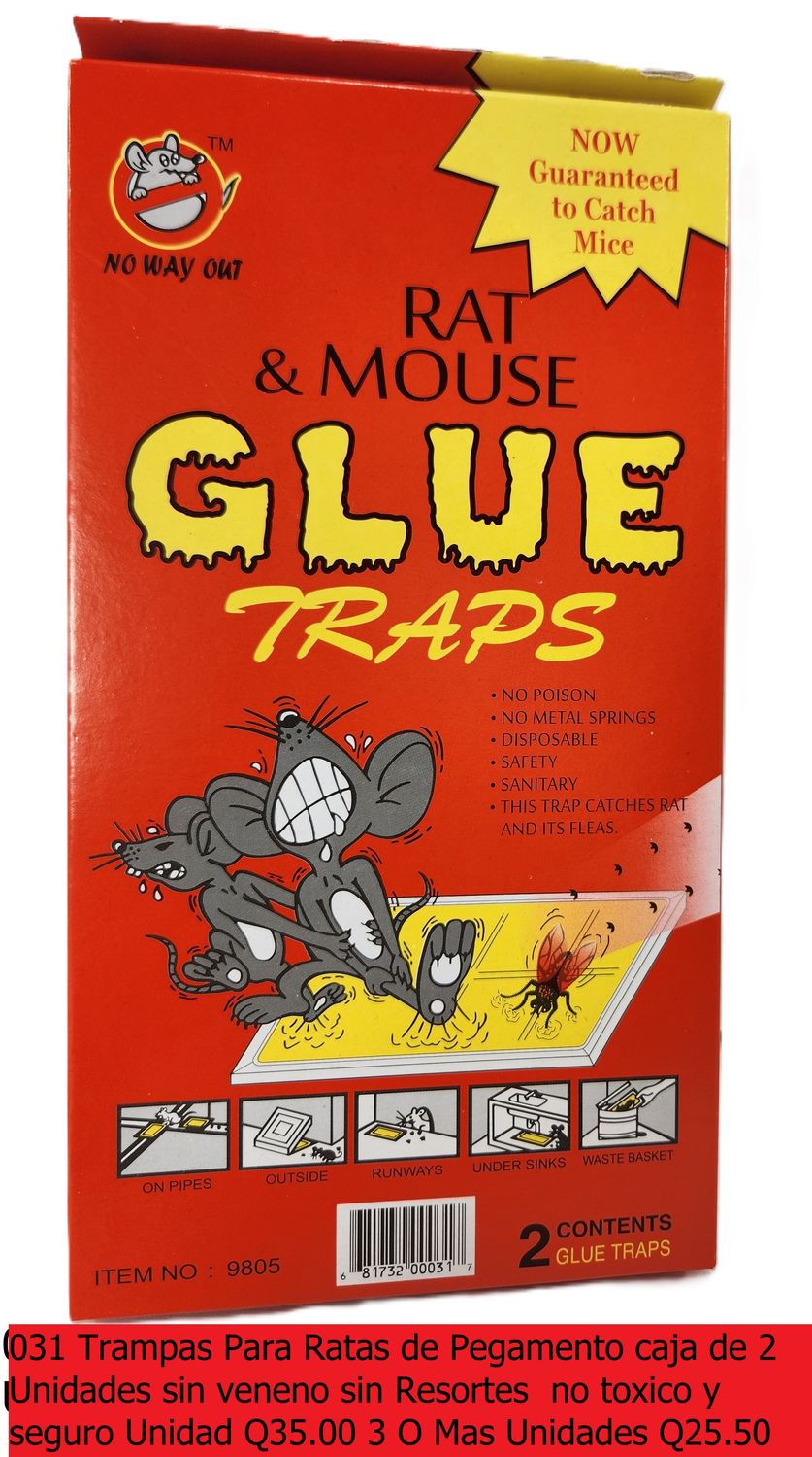 GLUE PEGAMENTO RATAS  TRAMPAS 2PK