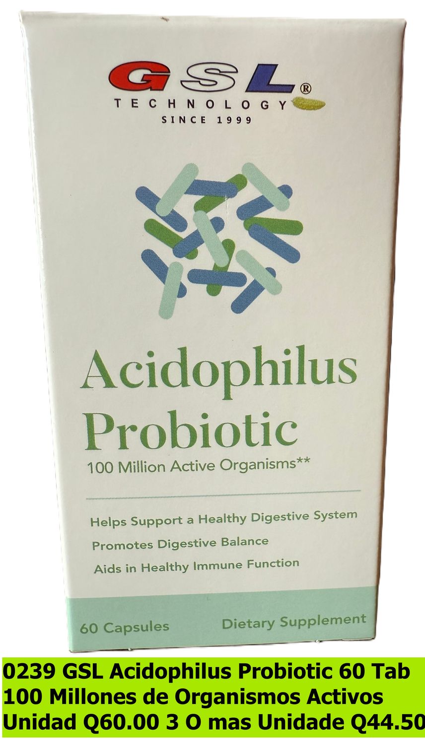 GSL ACIDOPHILUS PROBIOTIC 60TAB