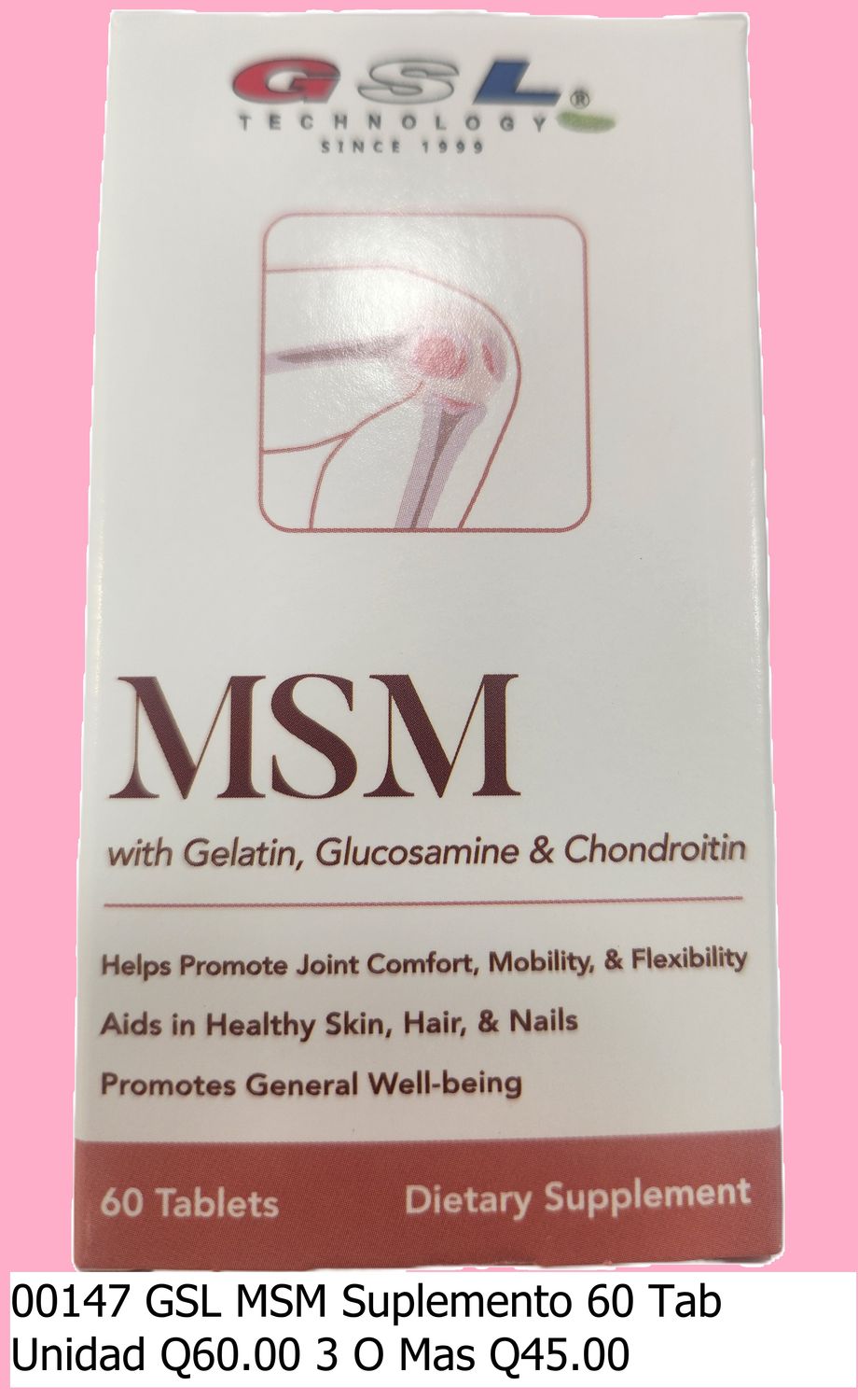 GSL MSM JOINT HEALTH 60 TABLETAS