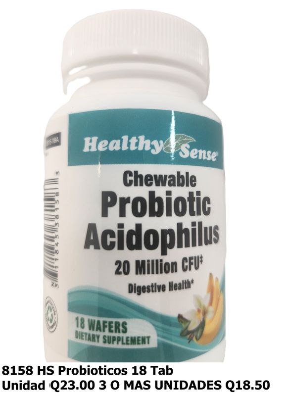 HS PROBIOTIC ACIDOPHILUS 18 TABLETAS MASTICABLES