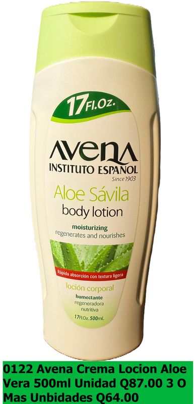 AVENA ALOE SAVILA 17FL CREMA LOCION