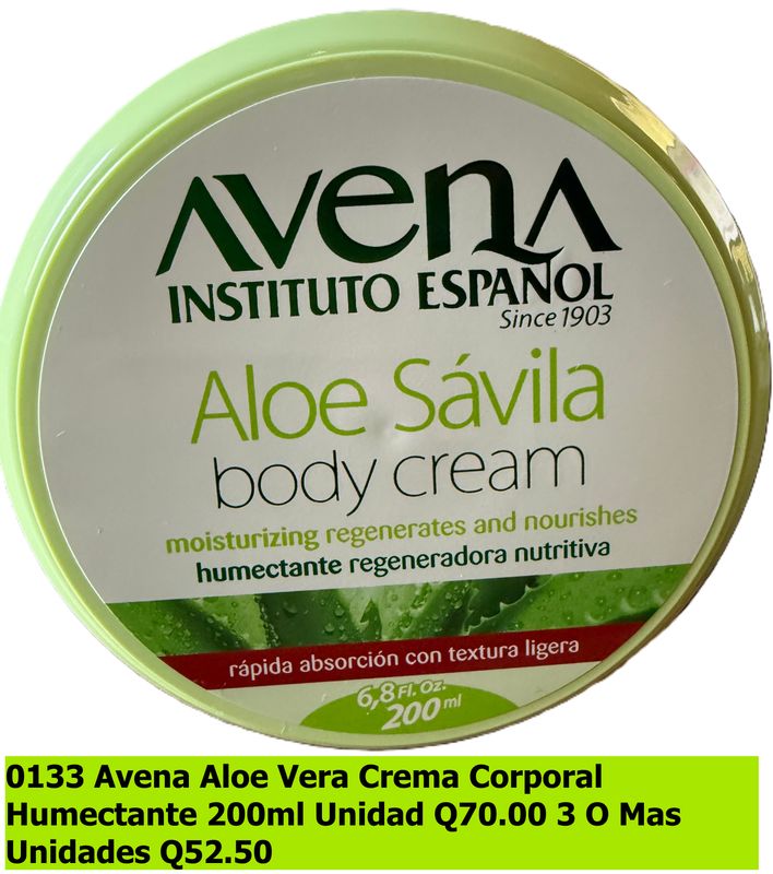 AVENA ALOE SAVILA BODY CREAM  200ML