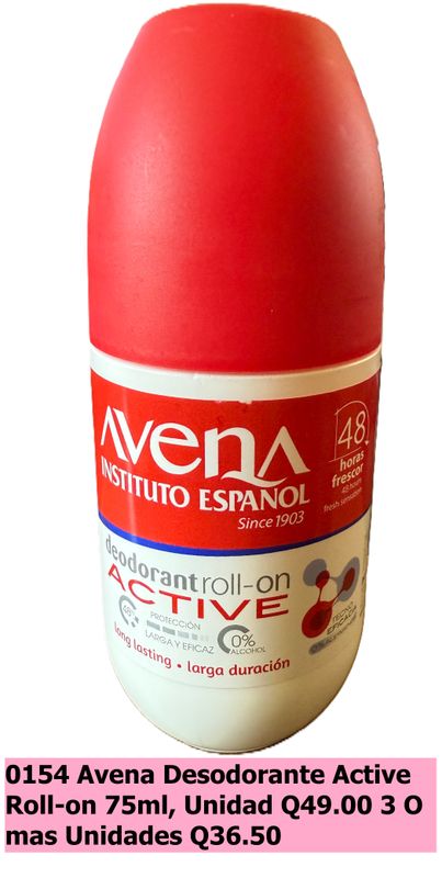AVENA DESODOTANTE ACTIVE ROLL ON 75ML